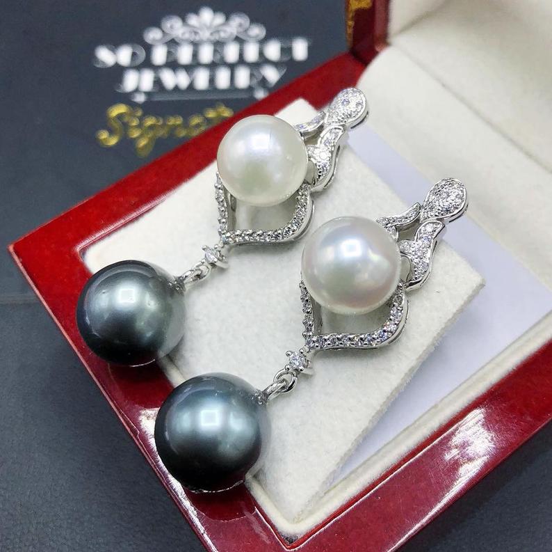 Gorgeous! SOUTH SEA TAHITIAN Pearls Diamonds