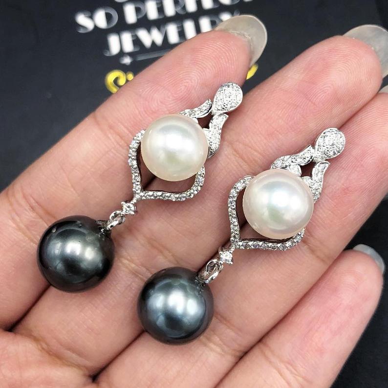 Gorgeous! SOUTH SEA TAHITIAN Pearls Diamonds