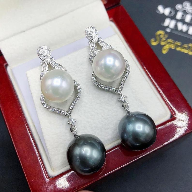 Gorgeous! SOUTH SEA TAHITIAN Pearls Diamonds