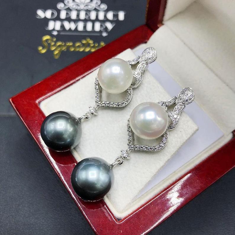 Gorgeous! SOUTH SEA TAHITIAN Pearls Diamonds