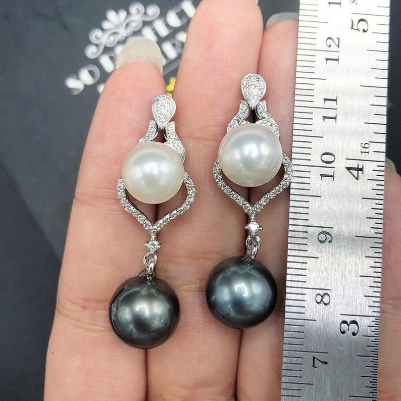 Gorgeous! SOUTH SEA TAHITIAN Pearls Diamonds