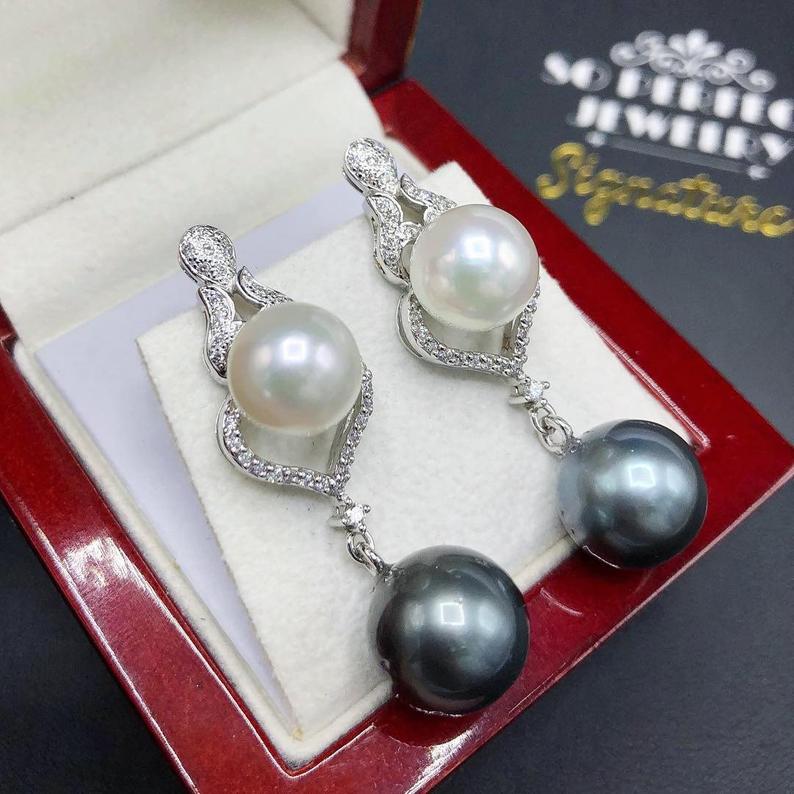 Gorgeous! SOUTH SEA TAHITIAN Pearls Diamonds