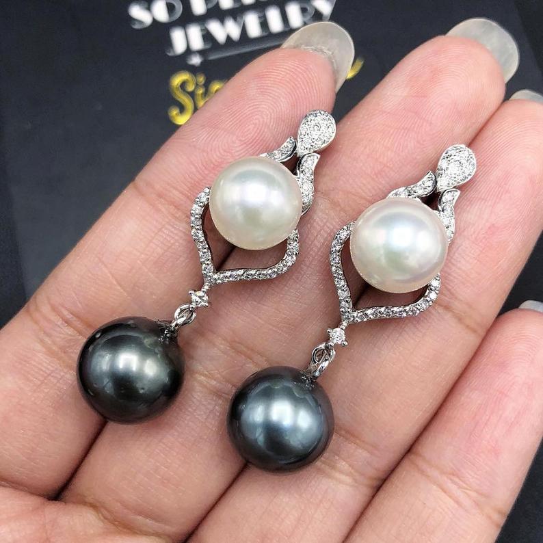 Gorgeous! SOUTH SEA TAHITIAN Pearls Diamonds