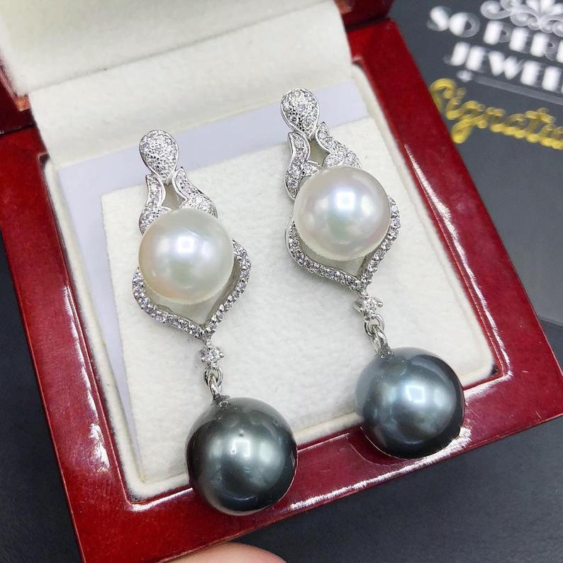 Gorgeous! SOUTH SEA TAHITIAN Pearls Diamonds