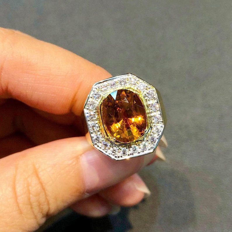 STUNNING! 6.12TCW Yellow Orange Sapphire