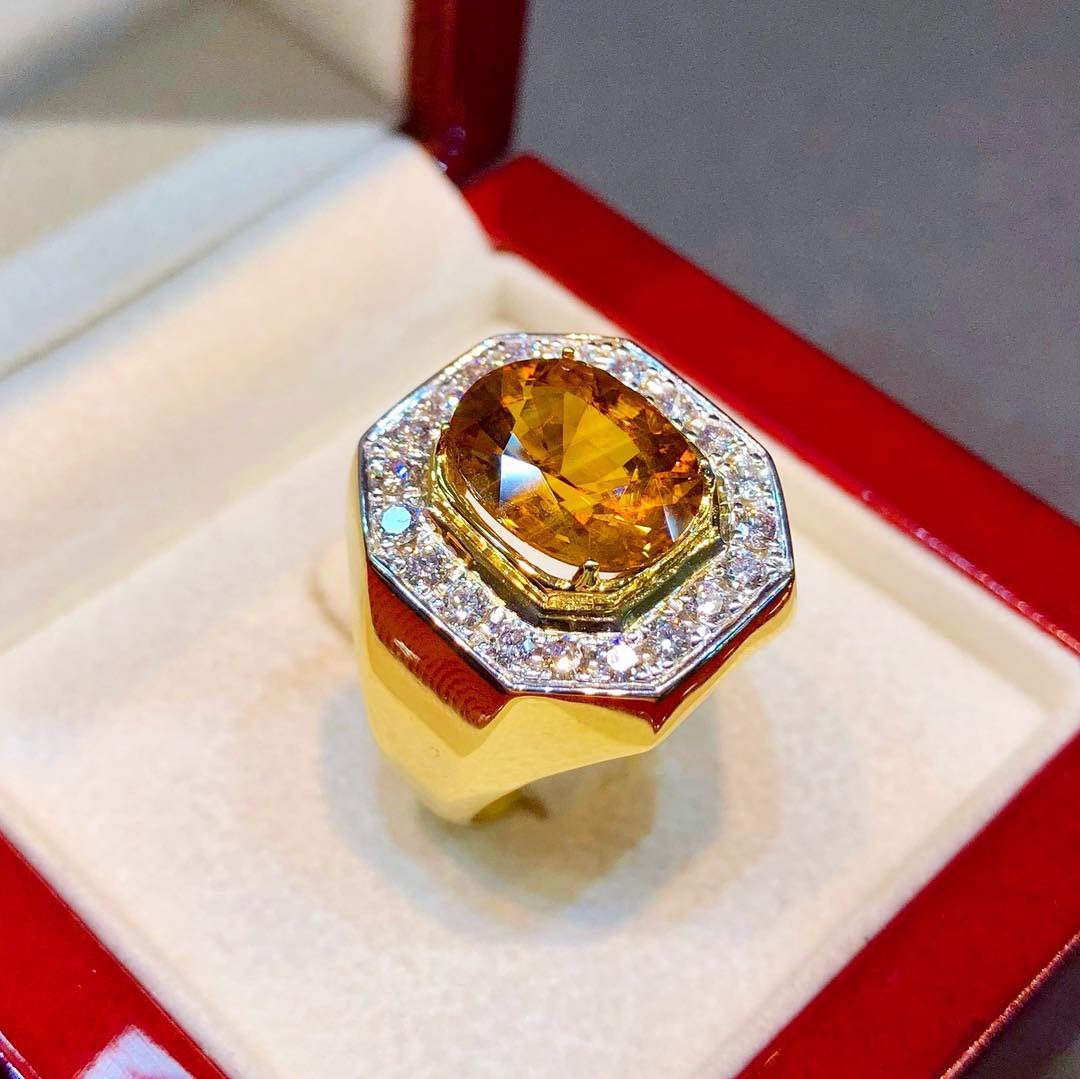 STUNNING! 6.12TCW Yellow Orange Sapphire