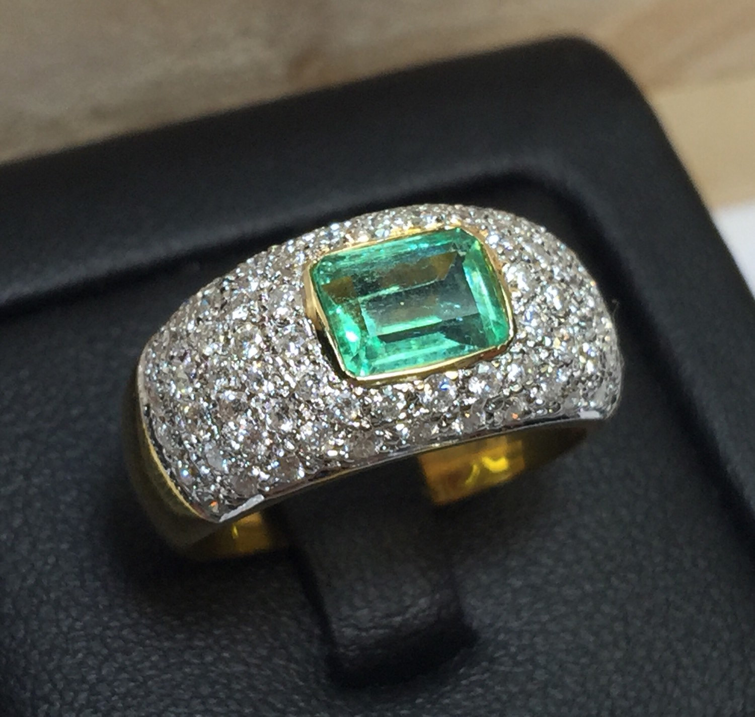 RESERVED AAA+ 1.86ct. Colombian Emerald & VVS Diamonds in 18k solid custom-made handcrafted ring engagenement wedding